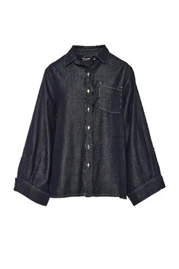 Denim oversized πουκάμισο 053-216901