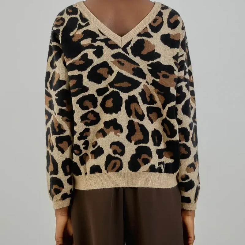BSB Leopard πουλόβερ με στρας 054-160044