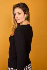 SMILE Μαύρο Χιονάτη Πουλόβερ 102555