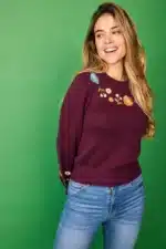 SMILE Πουλόβερ Μπορντό από τη Σταχτοπούτα 102598