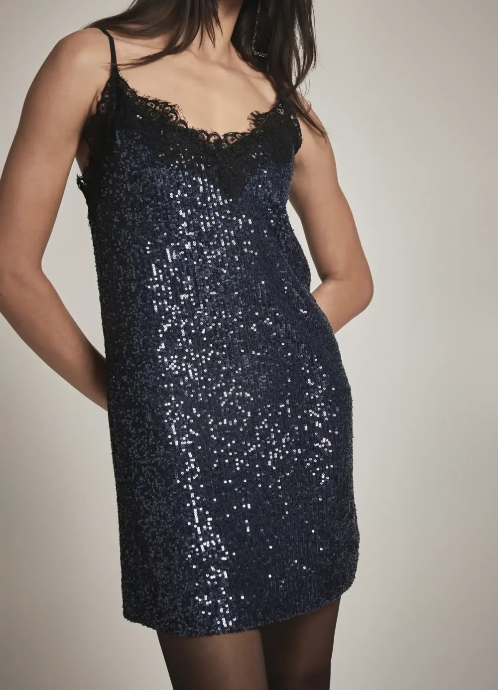 BSB Μίνι lingerie φόρεμα με παγιέτες - Gold label 154-411044