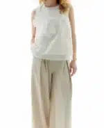 BSB Αμάνικη μπλούζα με λουλούδι OFF WHITE 055-110001