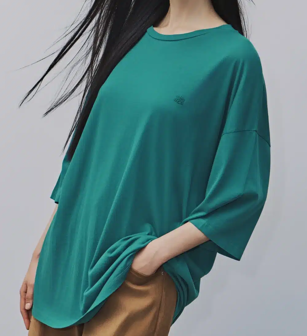 BSB Oversized βαμβακερή μπλούζα πράσινο 055-210011-50