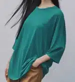 BSB Oversized βαμβακερή μπλούζα πράσινο 055-210011-50