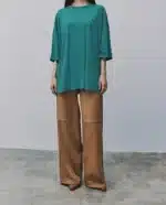 BSB Oversized βαμβακερή μπλούζα πράσινο 055-210011-50