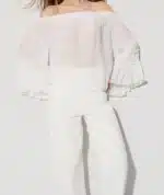 BSB Έξωμη μπλούζα με βολάν OFF WHITE 0155-0110057-04