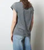 BSB T-shirt με τύπωμα και στρας ΑΝΘΡΑΚΙ 055-210032-81