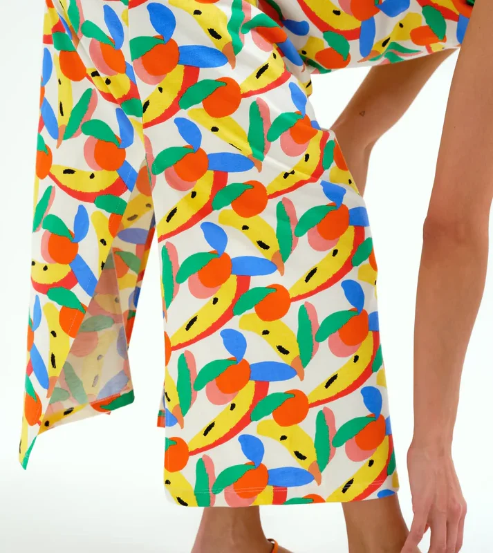 COMPANIA FANTASTICA Μακρύ φόρεμα με στάμπα Tutti Frutti 62C/42118