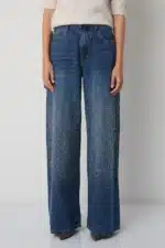 BSB τζιν με στρας ΣΚΟΥΡΟ ΜΠΛΕ DENIM 0056-0212928-91