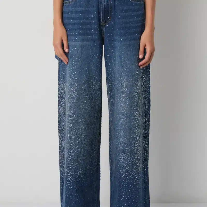 BSB τζιν με στρας ΣΚΟΥΡΟ ΜΠΛΕ DENIM 0056-0212928-91