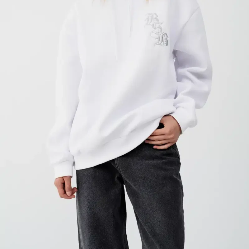 BSB Oversized φούτερ λευκό 0056-0210097-02